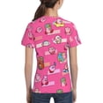 thumbnail image 5 of Cartoon Kirby Game Teen T-Shirt Crewneck Short Sleeve Double-Sided Print Summer Tee Shirts Top For Youth Boys Girls Children Large, 5 of 7