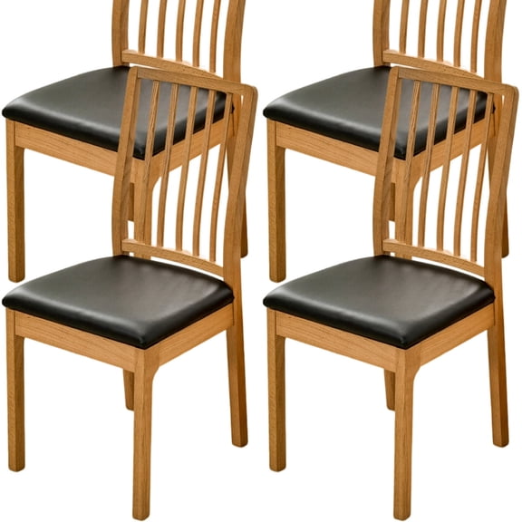 Vensio -4Pcs Waterproof PU Leather Chair Seat Covers, Removable Stretch Protector for Dining Room