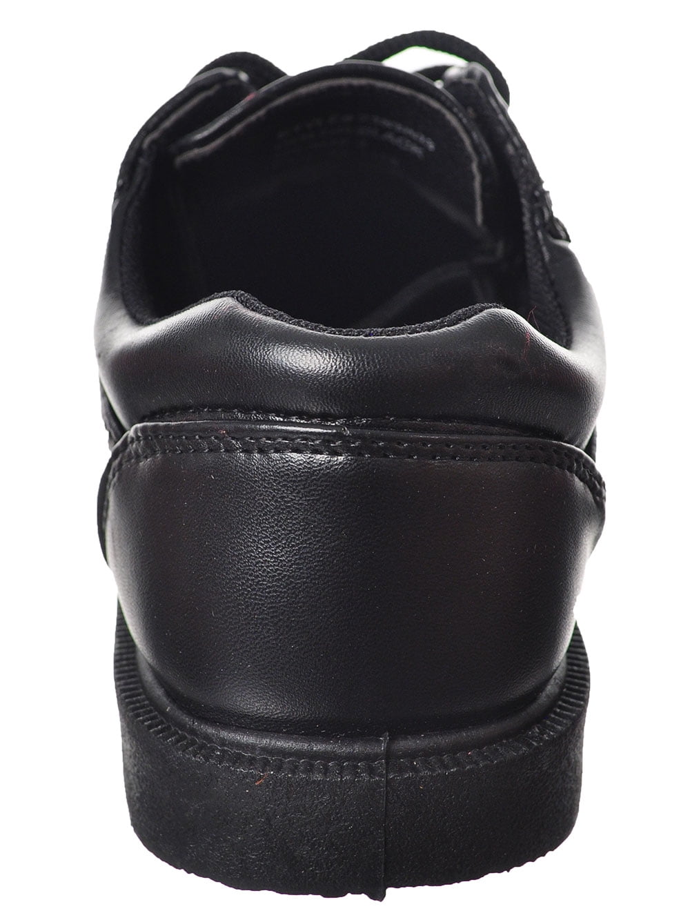 boys black slip on school shoes