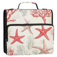 thumbnail image 5 of FORMRS Zipper Binder with Shoulder Strap 2-inch Ring 500 Sheet Capacity File Bag, Brown Starfish, 5 of 5