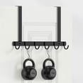 thumbnail image 2 of Over The Door 6 Hooks Rack, Clothes Coat Towel Hanger, Premium Stainless Steel Towel Door Hooks, Heavy Duty Home Bathroom Organizer, 17.71x11.02", 2 of 6