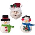 thumbnail image 1 of Christmas Decoration Santa Claus Figure Pendant (3 Styles) 6 Pcs Bd, 1 of 5