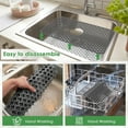 thumbnail image 6 of JUNWELL Silicone Sink Protector Heat-Resistant Sink Liner Mat Reusable Silicone Sink Mat for Kitchen 28.3x15inch, 6 of 10