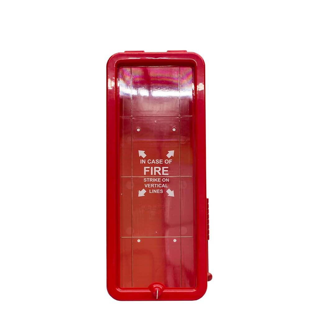 6 Pack 5 lb. Fire Extinguisher Cabinets Indoor Outdoor Red Surface Mount