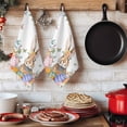 thumbnail image 6 of Easter Bunny Kitchen Towels Set of 1, Colorful Easter Eggs Eucalyptus Leaves Weeping Absorbent Dish Towels for Kitchen, Microfiber Hand Towel, Quick Drying Tea Towel for Cleaning Dishcloths, 6 of 7
