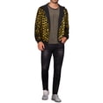 thumbnail image 2 of Chaquetas de lentejuelas Argyle Inspire Chic para hombres, de manga larga, metálicas, brillantes, con capucha, estilo disco, talla XL, doradas, 2 of 5