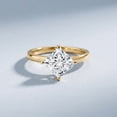 thumbnail image 3 of Rosec Jewels IGI Certified Lab Grown Diamond Princess Cut Engagement Ring (4 Carat, E-VS1 Quality) - Diamond Solitaire Ring, 18K Yellow Gold, US 9.00, 3 of 8
