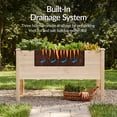 thumbnail image 6 of Best Choice Products 48" x 24" x 30" Raised Garden Bed, Extra Deep 16" Depth, Elevated Wood Planter Stand - Natural, 6 of 8