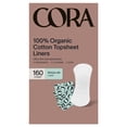 thumbnail image 4 of Cora 100% Organic Cotton Topsheet Liners, 160 Count, 4 of 5