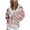 Pink, variant on Trendy Oversized Sweatshirts for Women Full Zip Up Hoodie Jackets with Pockets Graphic Printed Casual Sport Coat (XL, Pink B)