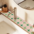 thumbnail image 2 of Yayeee Faucet Mat for Kitchen Sink 14.7" Diatomite Long Splash Guard Pad, Green Symmetrical Stars, 2 of 7