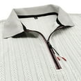 thumbnail image 6 of Fnooota Summer Polo Shirts for Men, Zipper Workout Casual Collared Short Sleeve Shirts White Size L, 6 of 6
