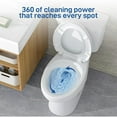 thumbnail image 3 of Two-Piece Toilets 1.28 GPF Two-Piece Elongated Siphonic Flush Toilet with Soft Close Seat,Universal Height ADA Cotton White 19"(Toilet Seat Included), 3 of 8