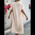 thumbnail image 4 of Bohemio Floral de Corta para Mujer, Talla Grande, con Abertura Frontal, Conjunto de 2 Piezas para Verano Rojo Albaricoque S, 4 of 8