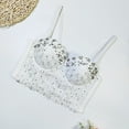 thumbnail image 4 of Bigersell Womens Bras Deals Women's Fashion Corset Fishbone Bra Wearing Sequin Bead Hanging Strap Bra Padded Bra Style F-252 White XXL, 4 of 8