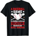 thumbnail image 1 of T-Shirt Unisexe Graphique de Sport Journée de Match de Baseball avec Phrase Drôle P-5TG Z506, 1 of 4