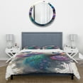 thumbnail image 3 of Designart "Peacock in Floral Splendor I" Animal Bedding Covert Set - Peacock Multicolor Animals Bed Set With 2 Shams, 3 of 6