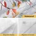 thumbnail image 4 of Spring Color Trees No Hooks Shower Curtain with Snap-in Liner Farmhouse Watercolor Leaves Tree Shadows Shower Curtains for Bathroom, Waterproof, Easy Install, Washable 66"x72", 4 of 9
