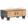 thumbnail image 3 of vidaXL Coffee Table 90x50x39 cm Solid Reclaimed Wood, 3 of 4