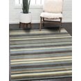 thumbnail image 2 of Tapis en Laine à Rayures Tranquil, 2 of 9