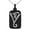 Black, variant on Stainless Steel Reiki Dumo Tibetan Master Engraved Small Rectangle Dog Tag Charm Pendant Necklace
