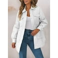 thumbnail image 3 of Chase Secret Womens Quilted Jacket Winter Long Sleeve Flap Pocket Button Front Puffer Jacket Coat, 3 of 7