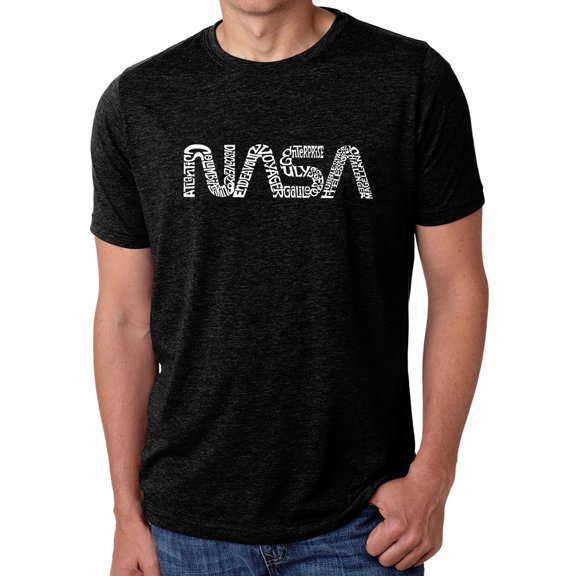 LA Pop Art Men's Premium Blend Word Art T-shirt - Worm Nasa