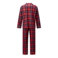 thumbnail image 3 of Family Matching Christmas Pajamas Plaid Long Sleeve Tops and Pants Sleepwear Set, 3 of 10