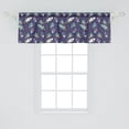 thumbnail image 2 of Ambesonne Party Window Valance, Balloons Tied to Rockets, 54" X 18", Violet Blue Yellow, 2 of 3