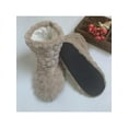 thumbnail image 3 of Fangasis Womens Slipper Booties Comfort Slippers Soft Plush Sock Boots Home Cozy Warm Shoe Camel 7-8, 3 of 5