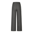 thumbnail image 6 of SELONE Loose Pants for Women Summer Gray Plus Size Lounge Pants with Pockets Cotton Linen Elastic Waist Cropped Trouser Beach Pants Drawstring Solid with Buttons Straight 3XL Tall Breathable Clothes, 6 of 8