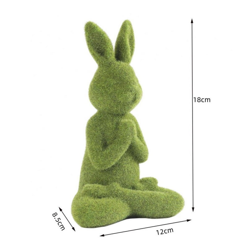 2 Pcs Pâques Furry Flocked Bunny Debout Mousse Lapin Couvert De Printemps  Gazon Artificiel Herbe Animal Figure pour Bricolage [492]