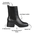 thumbnail image 4 of Journee Womens Desree Square Toe Booties, 4 of 9