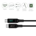 thumbnail image 3 of Cable USB-C a USB-C AceFast Trenzado con Pantalla 2m negro C6-03, 3 of 6