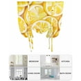 thumbnail image 6 of Lemon Tie Up Curtains for Window, Thermal Insulated Balloon Shade Adjustable Rod Pocket Curtains Valance Panels for Kitchen Bathroom Cafe 52 x 45 Summer Watercolor Yellow Fruits, 6 of 6