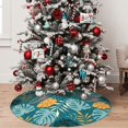 thumbnail image 5 of Yiaed Tropical Leaves Print Christmas Tree Skirt , Tree SkirtsTree Mat for Christmas Winter Holiday Indoor Decorations-36", 5 of 7