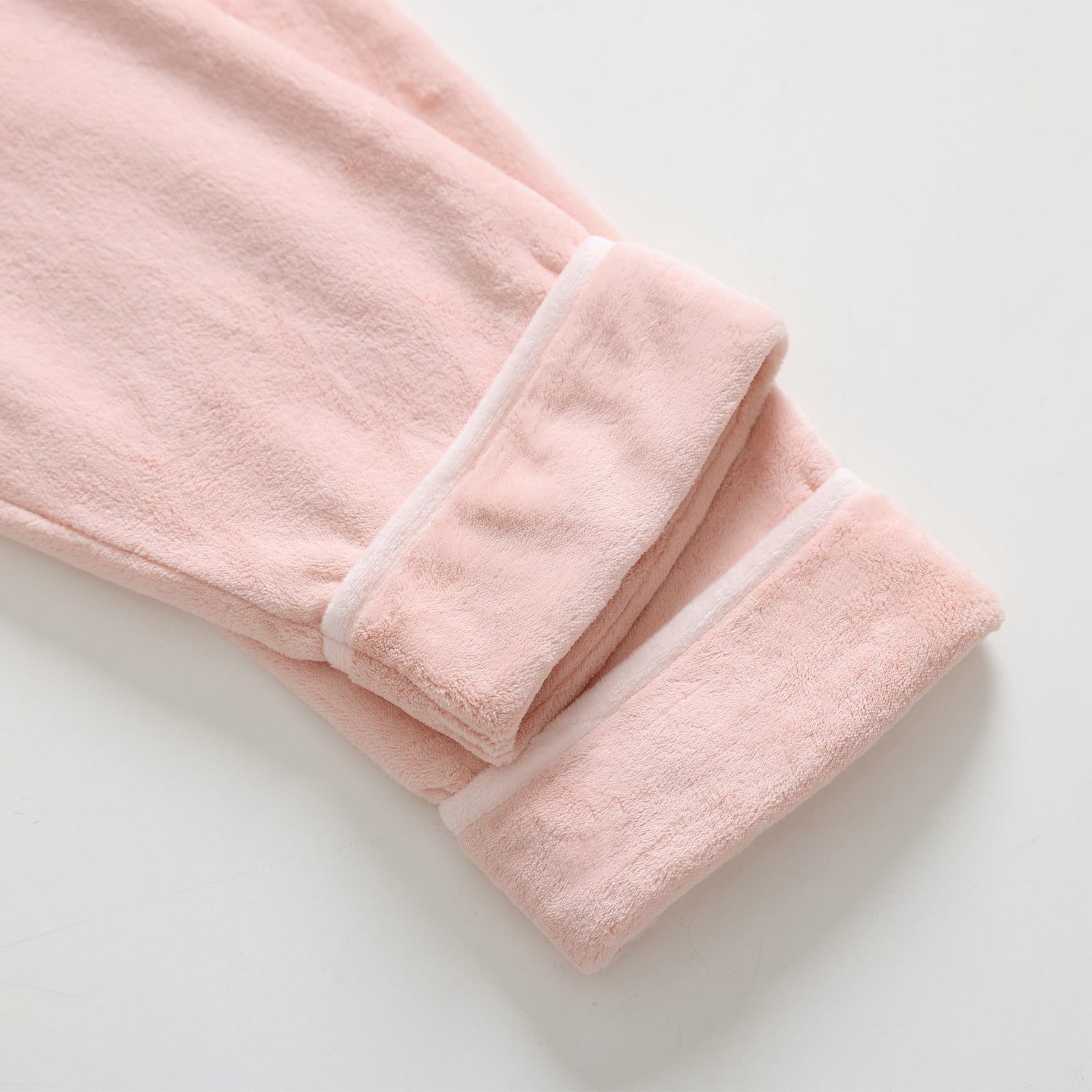 BONIXOOM Womens Christmas Pajamas Matching Family Christmas Pajamas Loungewear None Long Sleeve Sleepwear Sets Solid Pink M