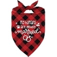 thumbnail image 1 of Bandana pour Chien « My Humans are Getting Married », Bandana pour Chien, Foulard pour Animal à Carreaux Buffalo Rouges, Accessoires de Foulard pour Chien, Foulard Triangle pour Chien, Bandana pour Chiens, Cadeau de Fiançailles (C51), 1 of 4