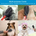 thumbnail image 5 of Queilt Double Sided Dog Grooming Brush Massage for Dog Cat Rabbit Chinot Kitten Long Short Hair(L), 5 of 5