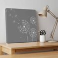 thumbnail image 4 of Ships Next Day Canvas Wall Art 10"x10", Grey Dandelion Wood Framed Canvas Print Painting, Abstract Art Simple Floral Ready to Hang Small Picture Wall Decor for Home Kitchen Nursery Office, 4 of 9