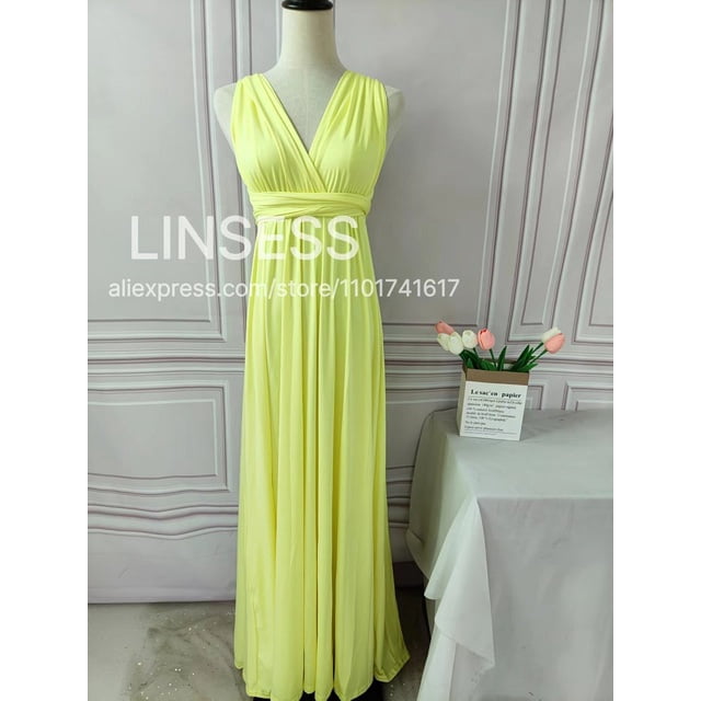 Robe Infinity Longue au Sol Longue Maxi Convertible Formelle Portefeuille Aguichant Robe de Demoiselle d'Honneur Robe de Soirée Robe de Mariage Cocktail