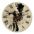 thumbnail image 2 of Designart 'Woman Playing Jazz Trumpet' Modern Wall Clock, 2 of 5