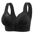 thumbnail image 4 of LLYWEY Womens Bras No Underwire on Sale Lace Push up Bra Ladies Wire-Free Bra Style-1322 Women's Plus Double Support Bra Feature Adult Female Sport Sports Bras Black 38B, 4 of 9