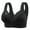 Black, variant on Wireless Bras for Women Wide Straps Front Closure Push Up Lace Bra Ladies Comfort Solid Color Daily Bra