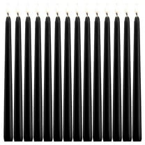 Teissuly 14 Unscented Black Taper Candles | Hand Poured Candles 10in Perfect For Home Decor, Wedding Receptions, Baby Showers, Birthdays, Celebrations