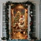 thumbnail image 4 of Linnome Santa Claus Pattern Christmas Door Cover 35x71 Inches, Festive Holiday Door Decoration for Home and Parties, 4 of 6