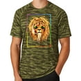 thumbnail image 1 of Mens Sunglasses Rasta Lion Rastafarian Moisture-Wicking Camo Tee Shirt, Small Olive Drab, 1 of 5