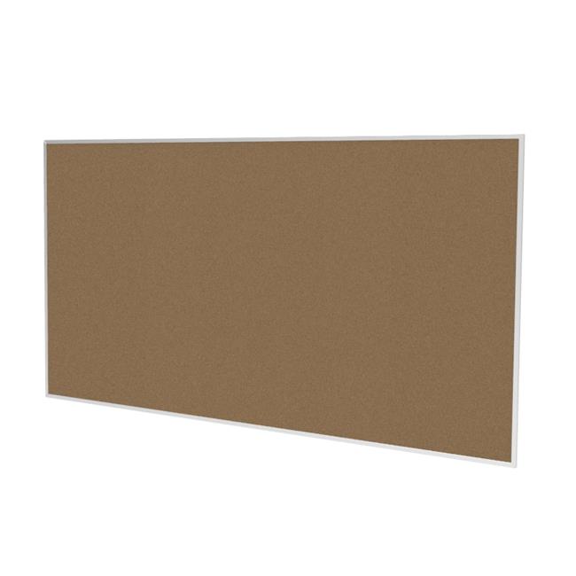 4 x 10 ft. Hardboard Core & Flat Trim Tackboard Natural Cork