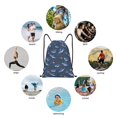 thumbnail image 6 of Zufioo Cartoon Shark Sports Cinch Sack Gym String Bags Machine Washable Heavy Duty String Backpack for Men Women-Medium, 6 of 6