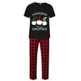 thumbnail image 6 of Ihaphap Family Christmas Matching Pajamas Hanging With My Gnomies Black Short Top and Red Plaids Family Matching Pajamas Set, L-Men, 6 of 6